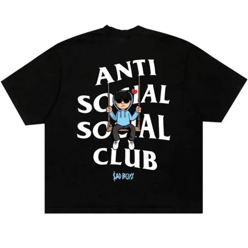 Anti Social Social Club Sad Boyz Swing Tee Black Size XL Brand New